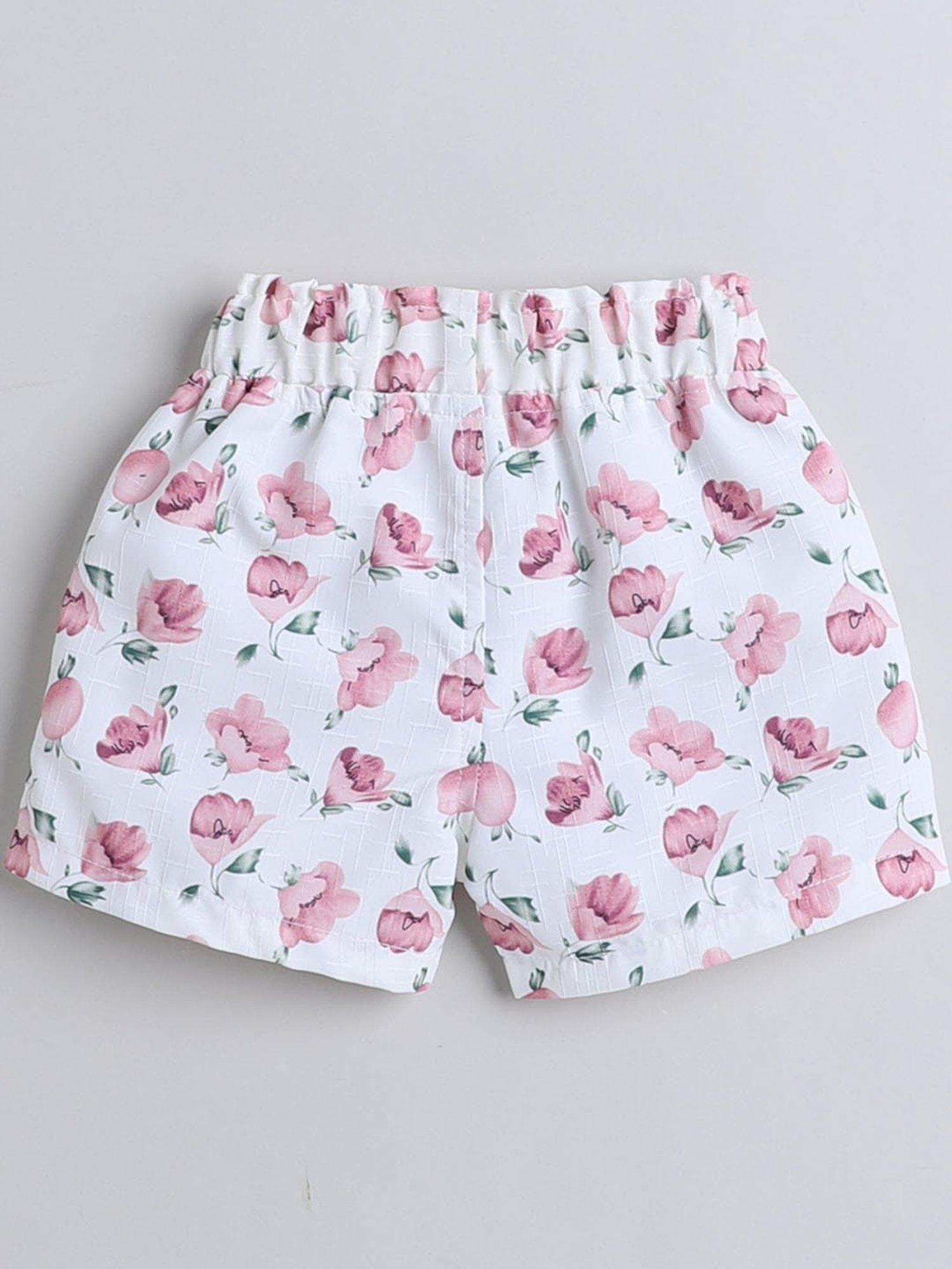 Bumzee Kids Mauve & White Printed Top with Shorts