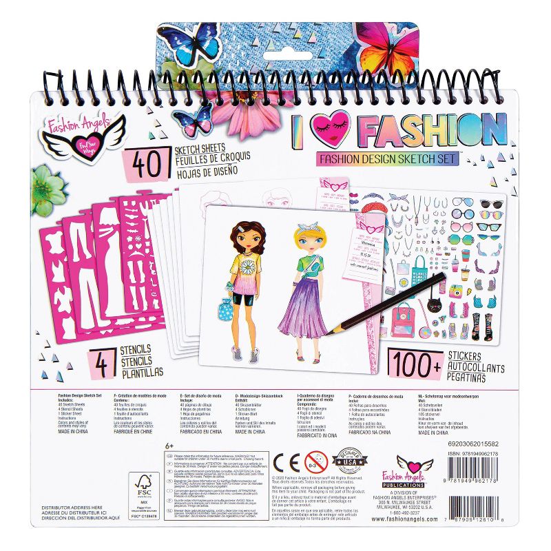 I Love Fashion Design Sketch Set - Fashion Angels