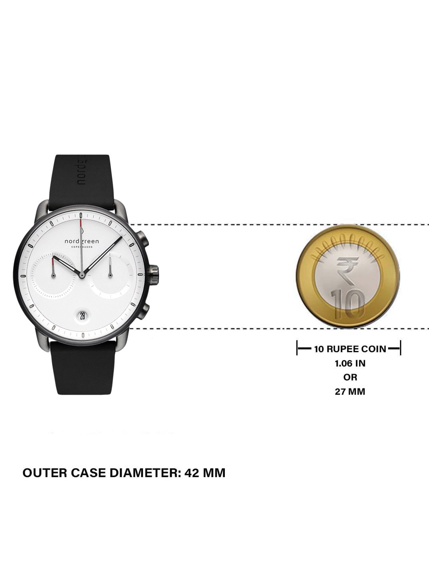 Nordgreen PI42GMRUBLXX Pioneer Analog Watch for Men