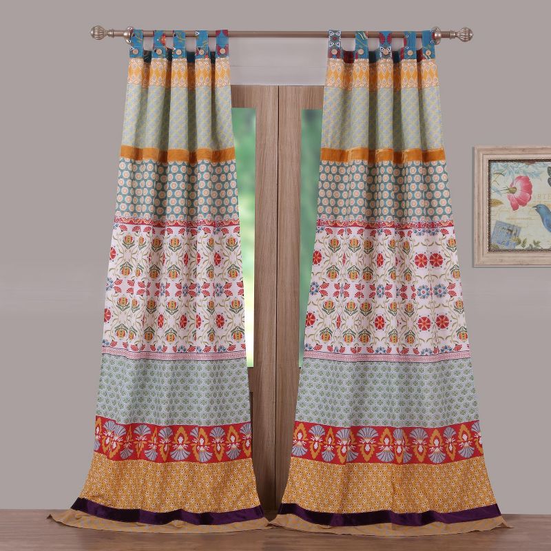 Barefoot Bungalow Thalia Window Curtain Panel - 42 x 84, Multicolored