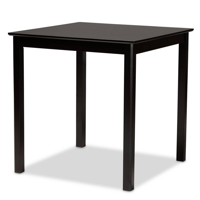 5pc Darcie Upholstered Wood Pub Counter Height Dining Set Gray/Espresso - Baxton Studio