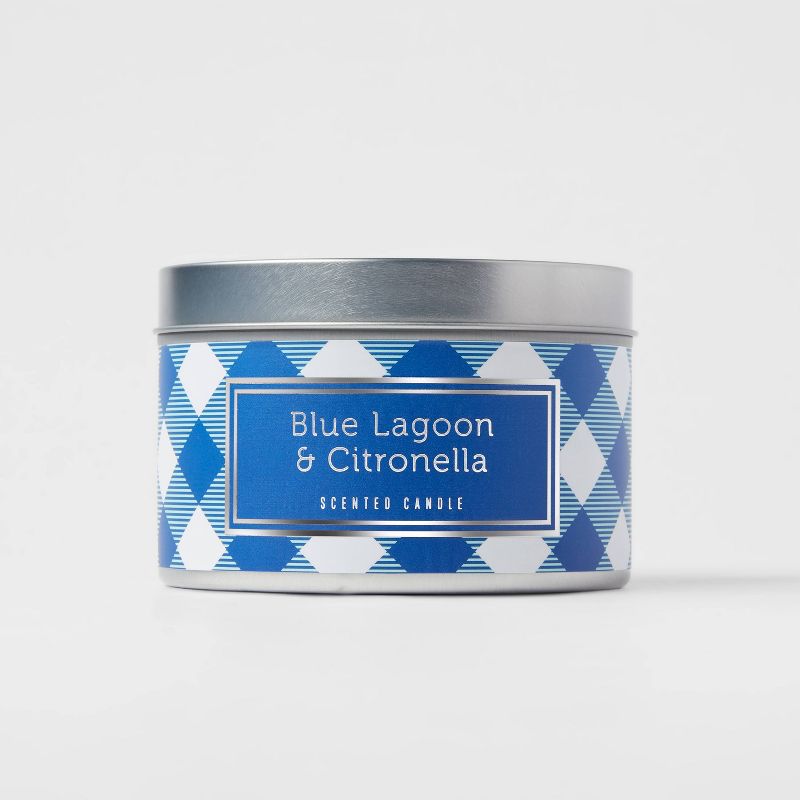 9oz Jar 2-Wick Americana Citronella Blue Lagoon Candle - Sun Squad™