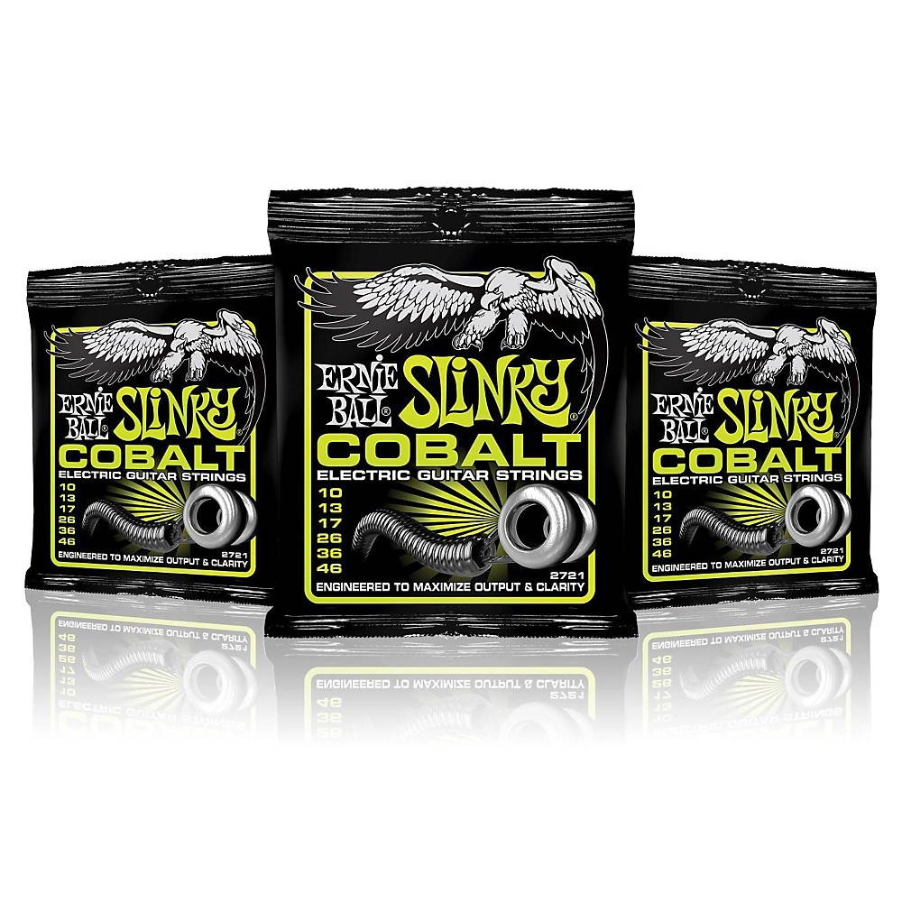 Ernie Ball 2721 Cobalt Regular Slinky Electric Guitar Strings - 3 Pack