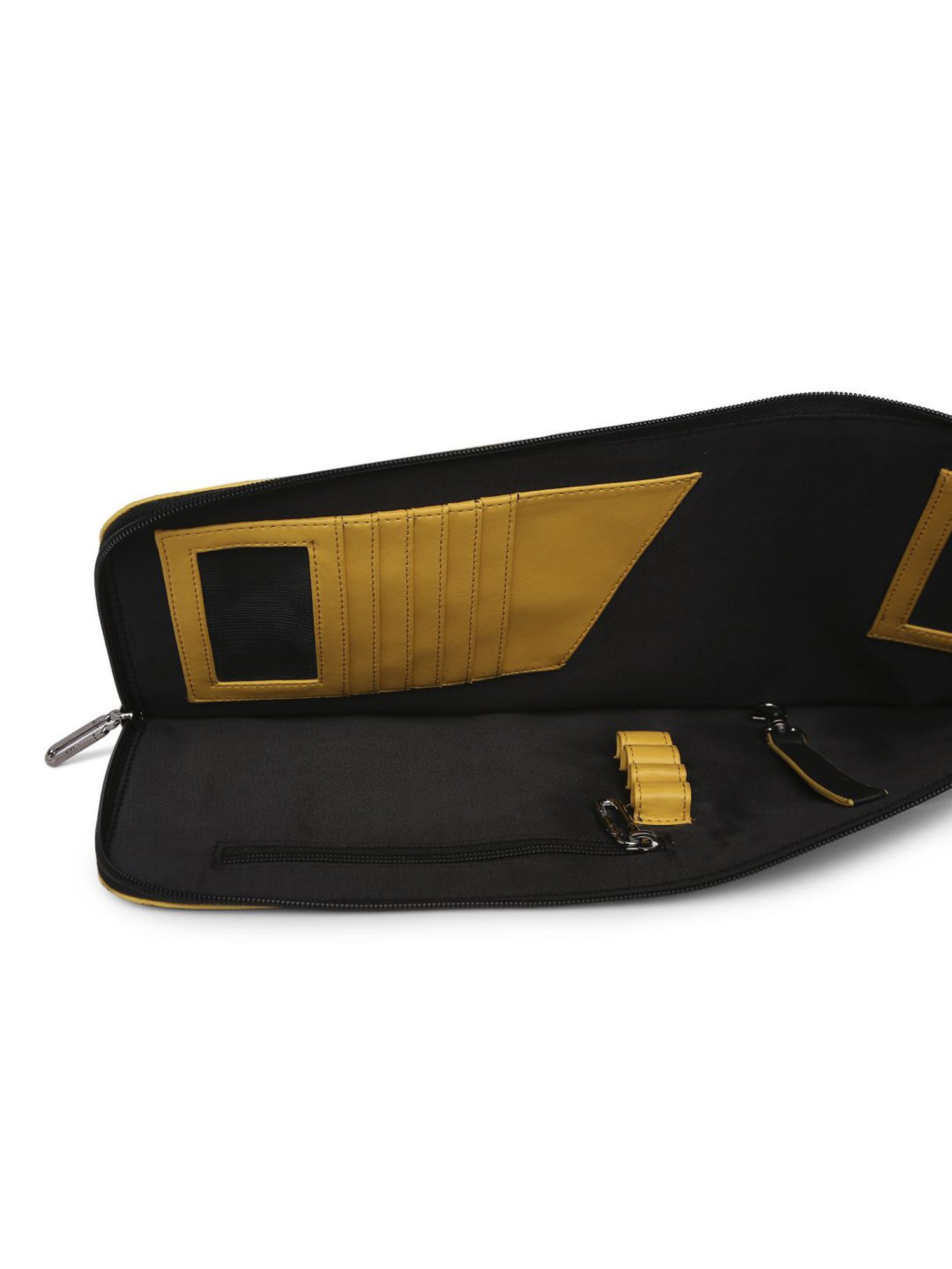 Eume Dragonfly Black Leather Printed Laptop Sleeve