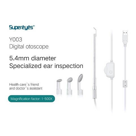 Supereyes Y003 5.4mm Waterproof Handheld USB Digital Microscope Magnifier Borescope Endoscope with Side Mirrors