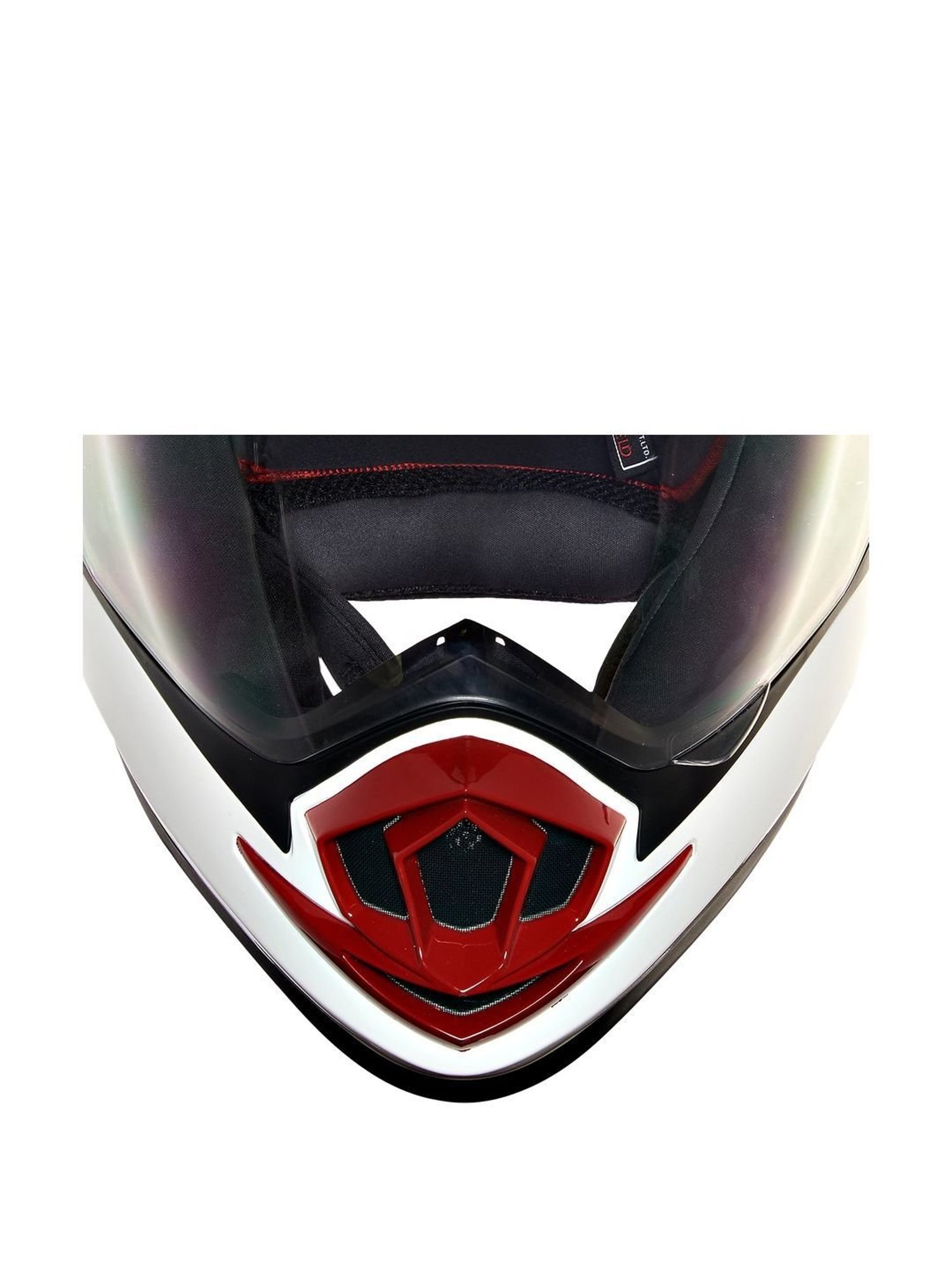 Royal Enfield White & Red Textured Medium Helmet