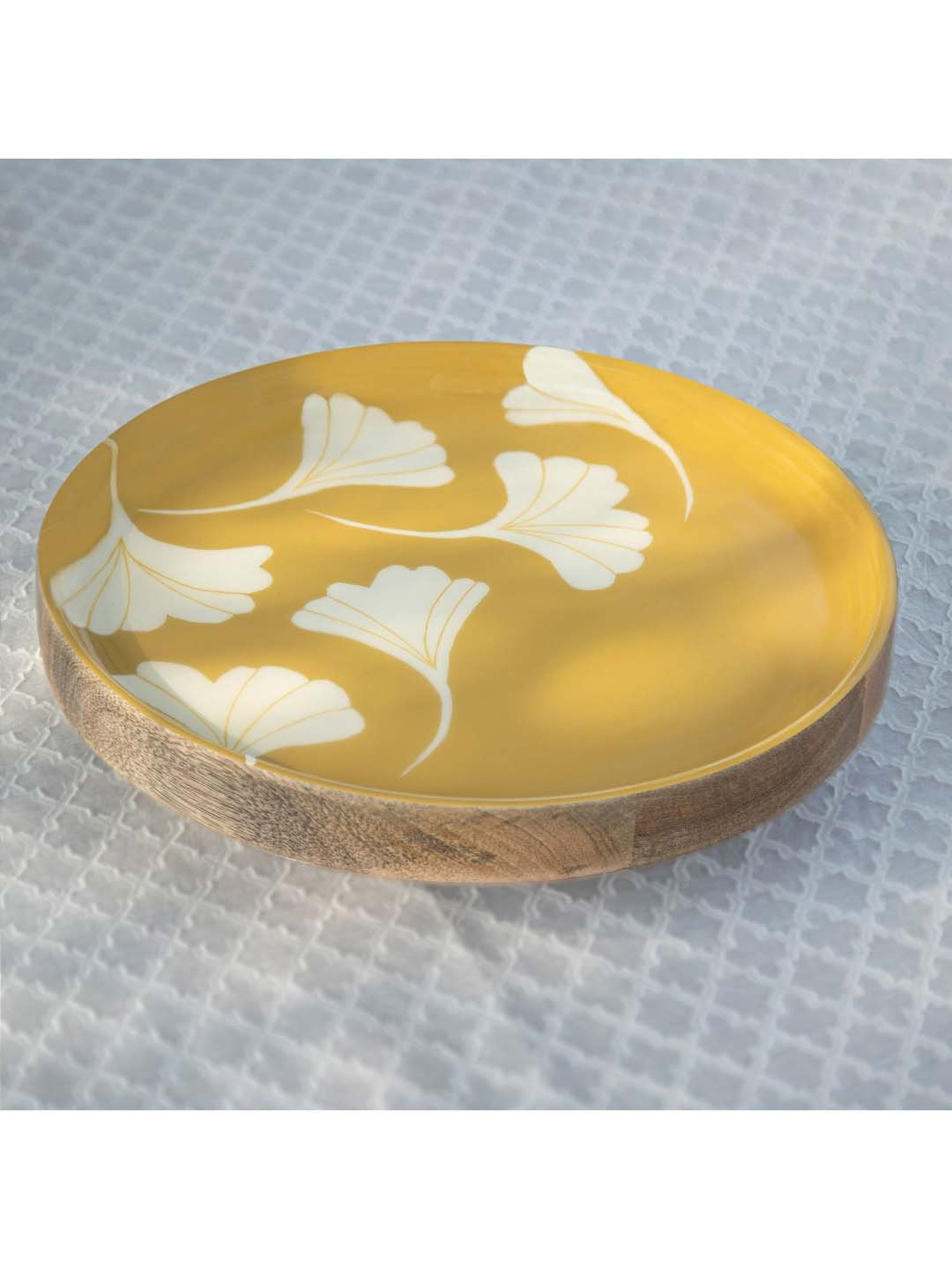 India Circus Color Bordered Blue Bone China Cake Stand