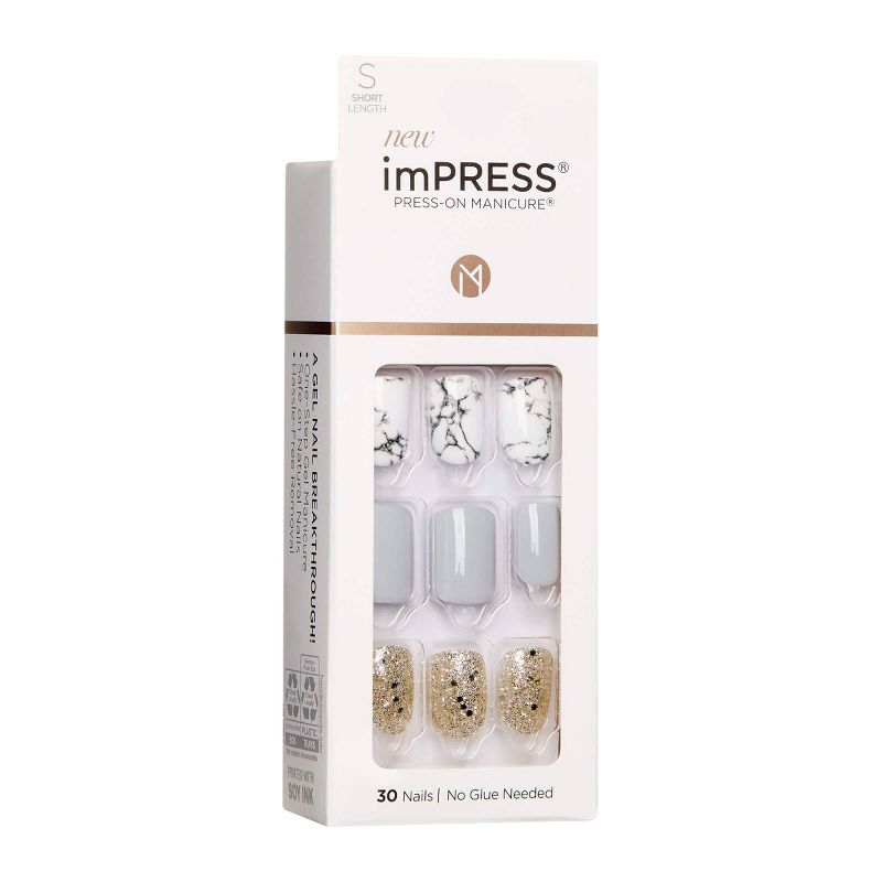 Kiss imPRESS Press-On Manicure False Nails - Knock Out - 30ct