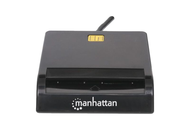 Manhattan Smart Card Reader - USB - Contact Reader - External - Compatible with Contact Smart Cards