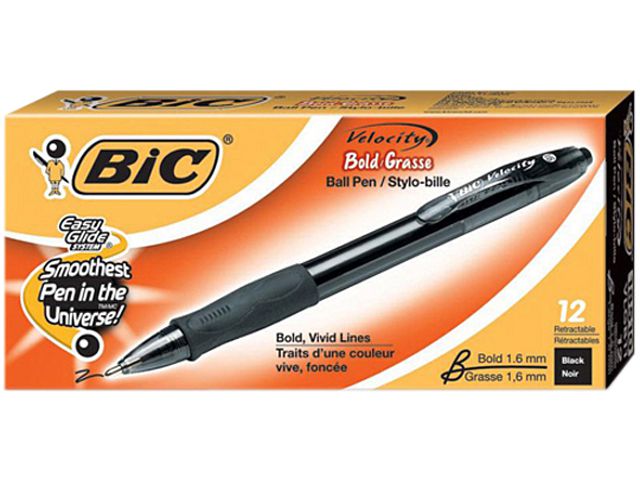 Bic Velocity Retractable Bold Ballpoint Pens