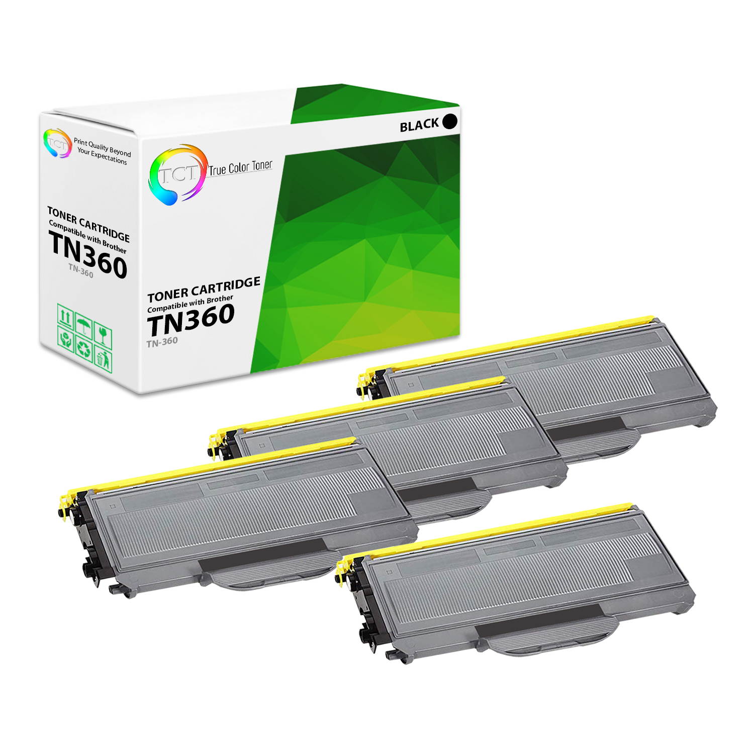 TCT Premium Compatible Drum Unit Replacement for Brother DR-360 DR360 Black works with Brother HL-2140 2150N 2170W, DCP-7030 7040, MFC-7320 7340 7440N 7450 7840W Printers (12,000 Pages) - 2 Pack