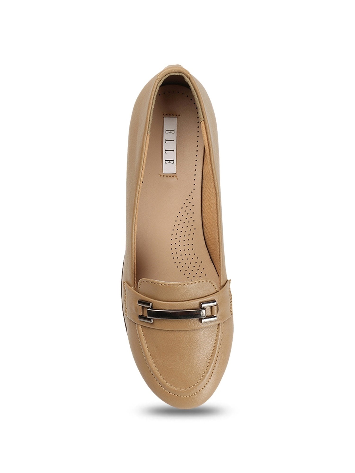 Elle Women's Beige Casual Loafers