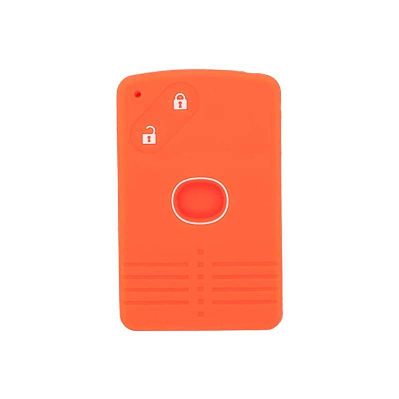 Silicone Cover Protector Case Holder Skin Jacket Compatible with MAZDA 2 Button Smart Card Remote Key Fob CV4532 Orange