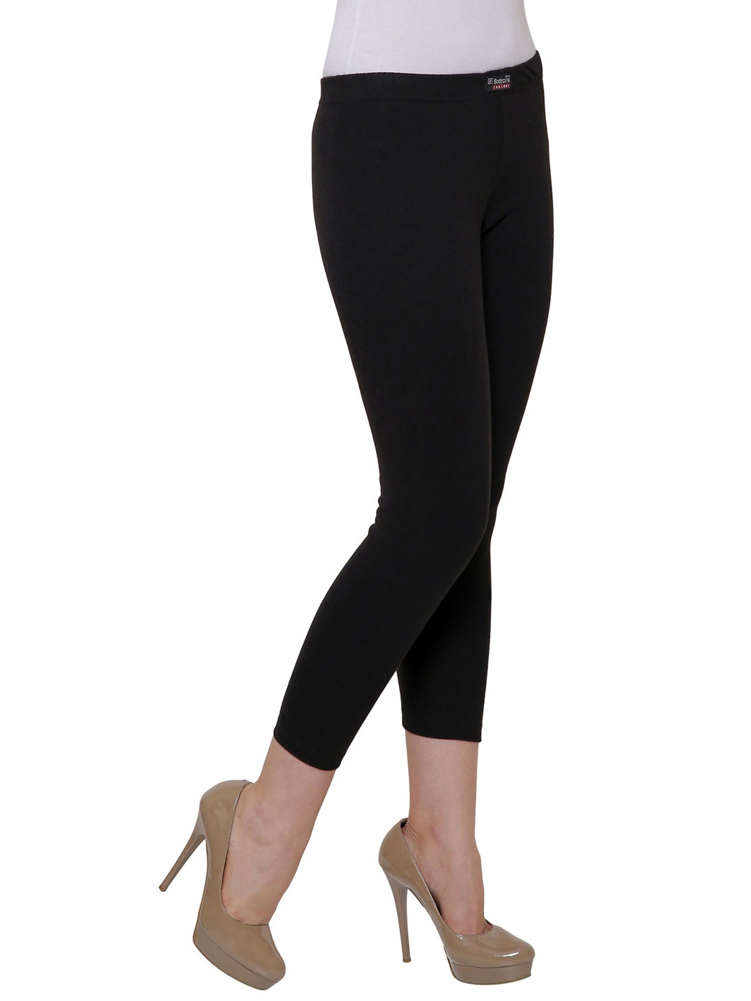 Bodycare Black Cotton Thermal Capris