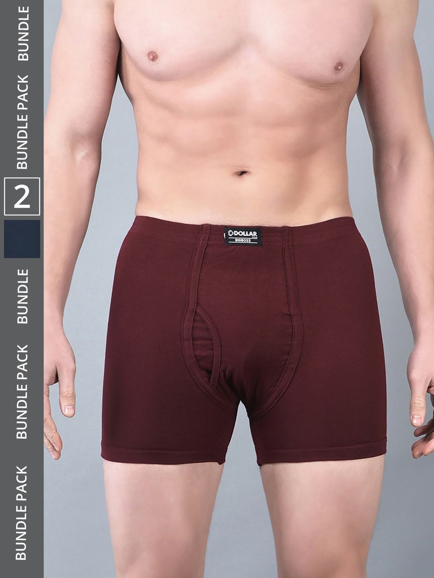 Dollar Bigboss Assorted Cotton Regular Fit Trunks - Pack Of 2