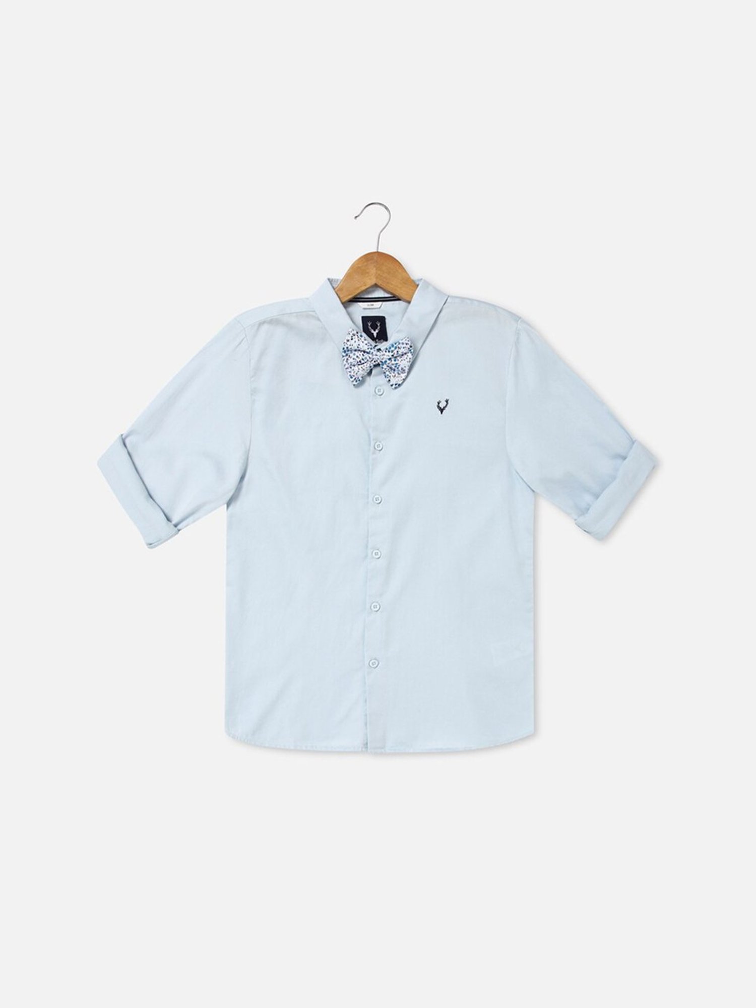 Allen Solly Junior Blue Solid Full Sleeves Shirt