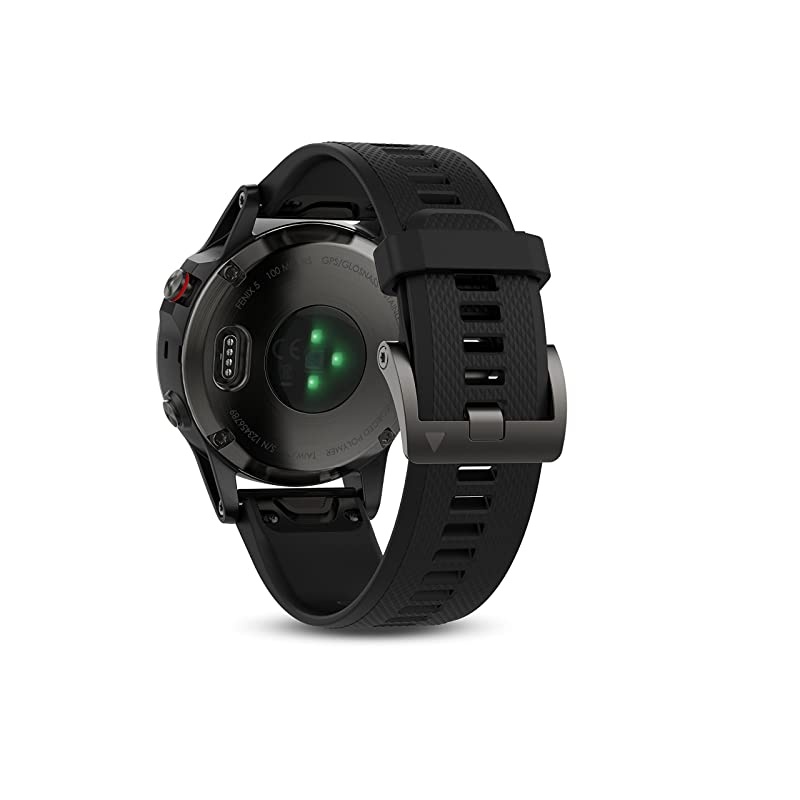 Fenix 5 Sapphire - Black with Black Band (Renewed)