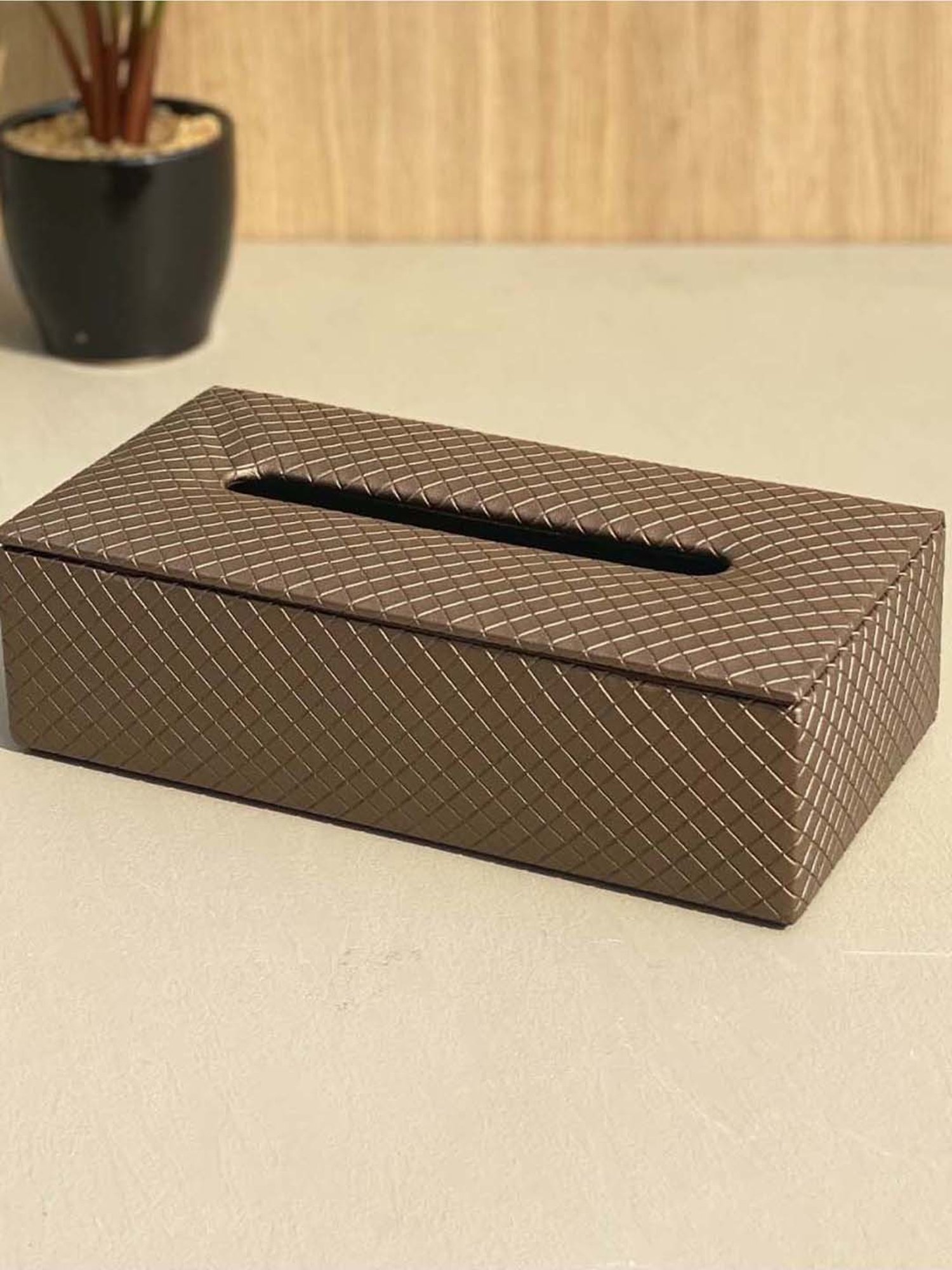 Mason Home Braided Brown Tissue Box