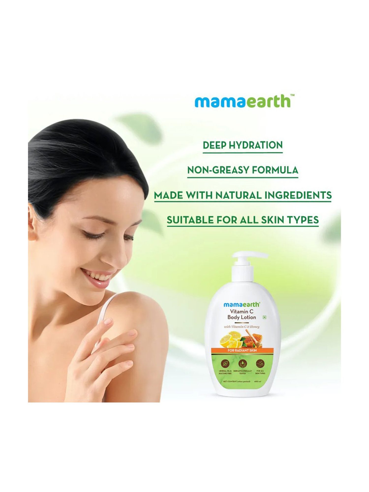 Mamaearth Vitamin C Body Lotion for Radiant Skin - 400 ml