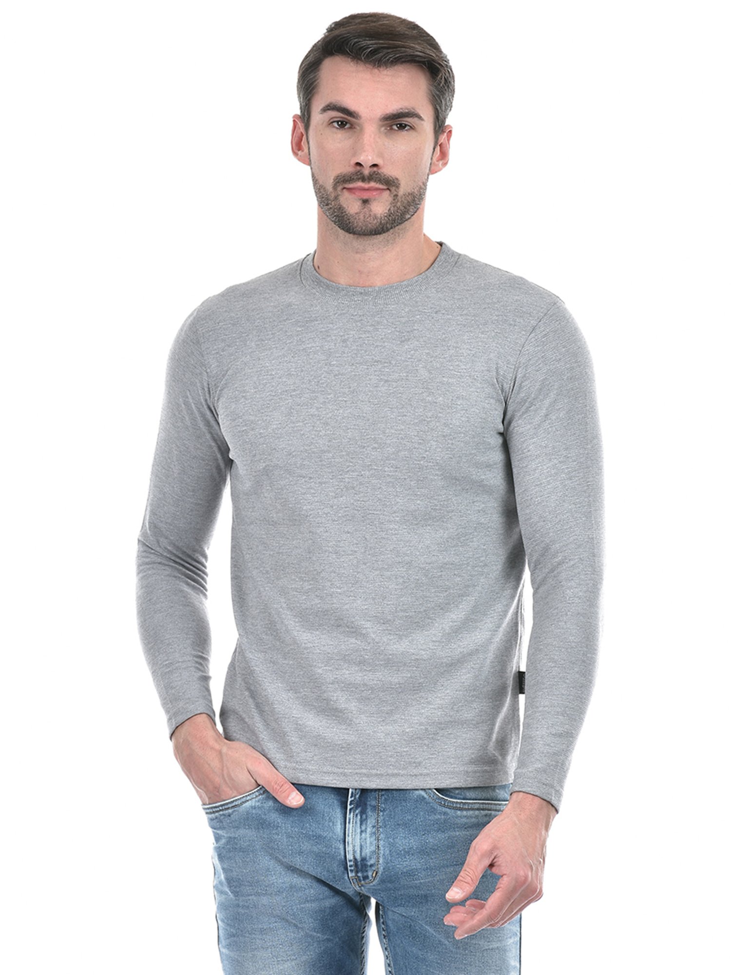 Integriti Grey Melange Regular Fit T-Shirt