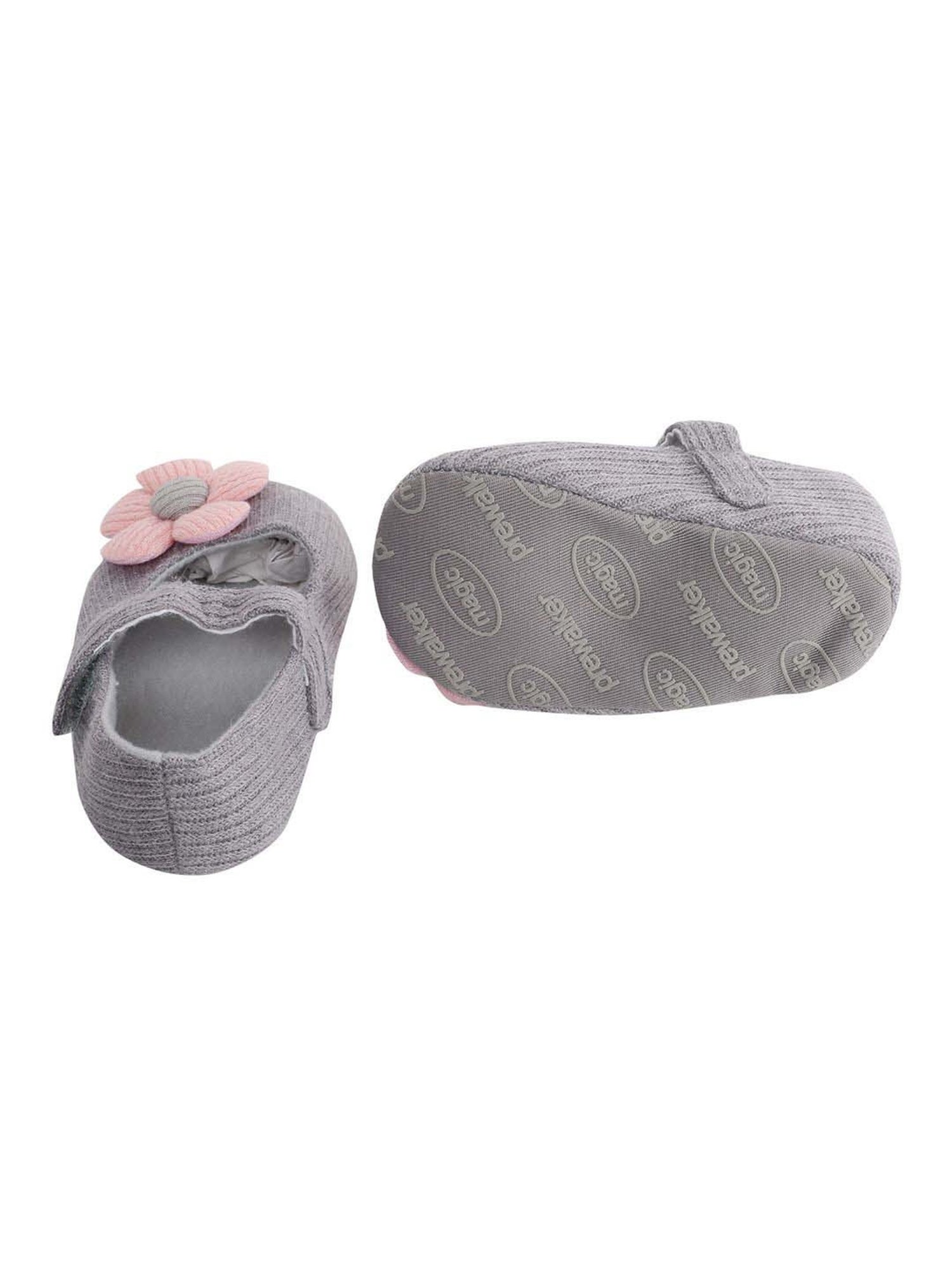 Baby Moo Kids Grey Casual Mary Jane Shoes
