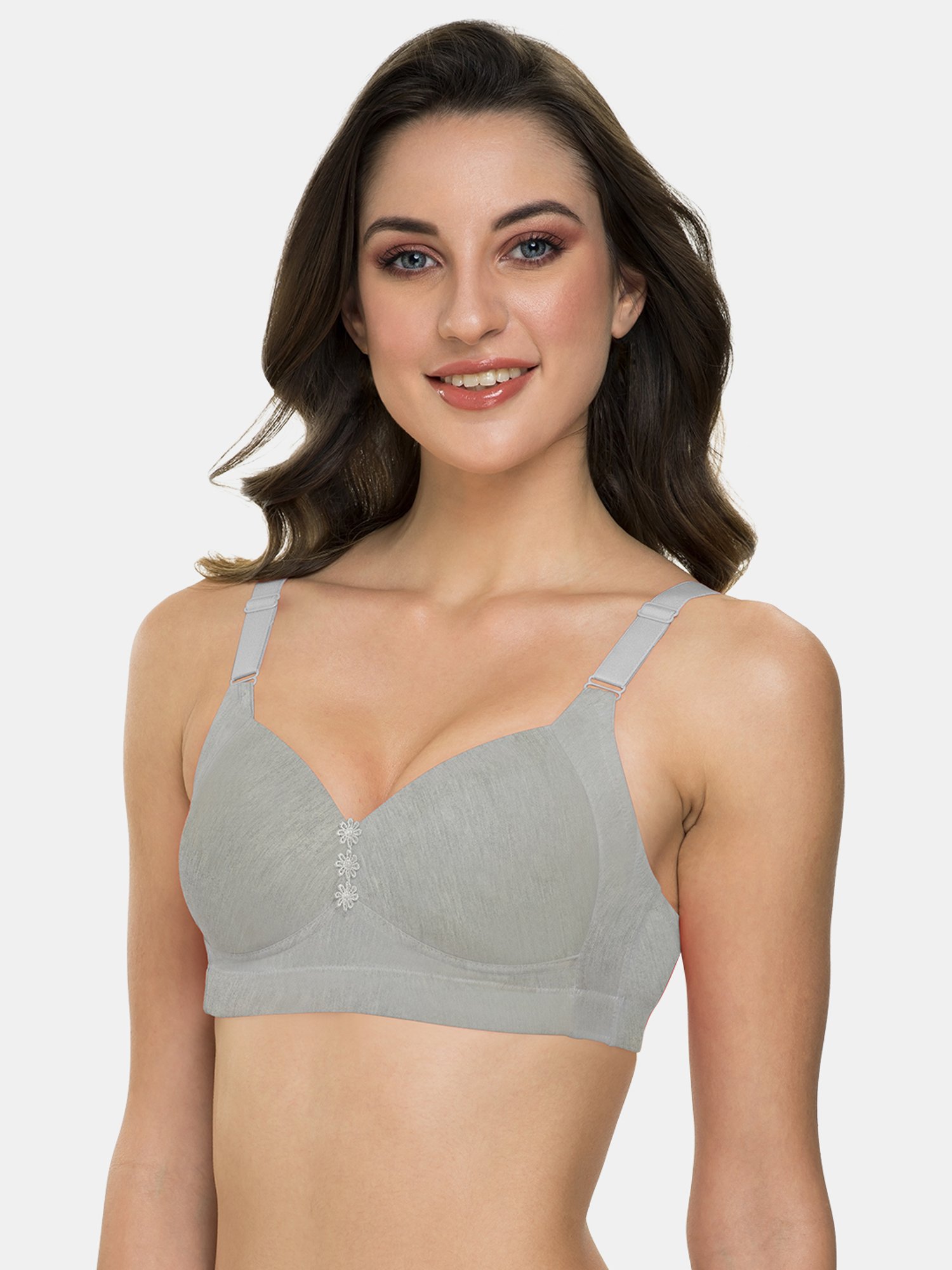 Tweens Grey Non Wired Padded Minimizer Bra