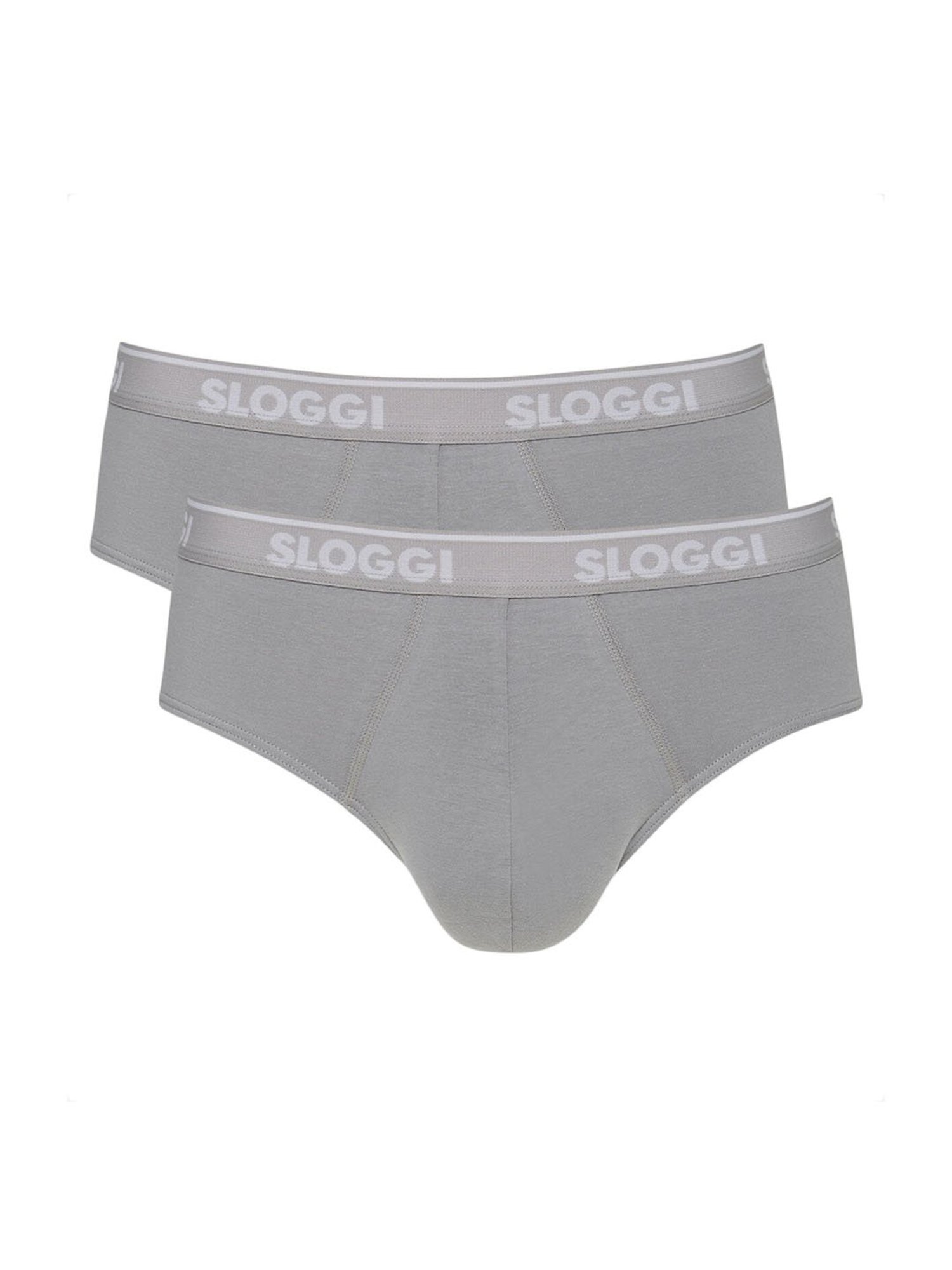 Sloggi Grey Slim Fit Briefs - Pack Of 2