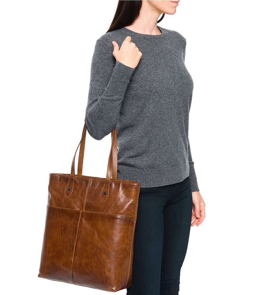 Frye Melissa Simple Italian Leather Zip Tote Bag