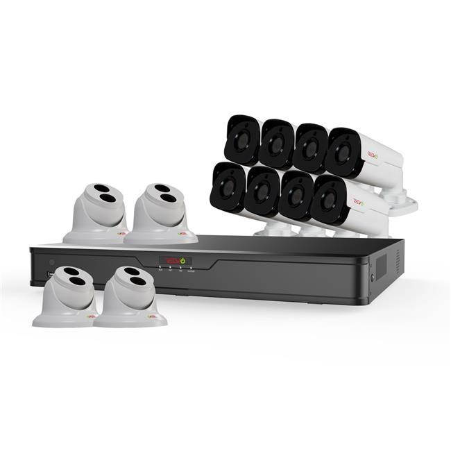 Revo America RU162T4GB8G-4T Ultra HD 16 Channel 4TB NVR Surveillance System with 12 x 4 Megapixel Cameras