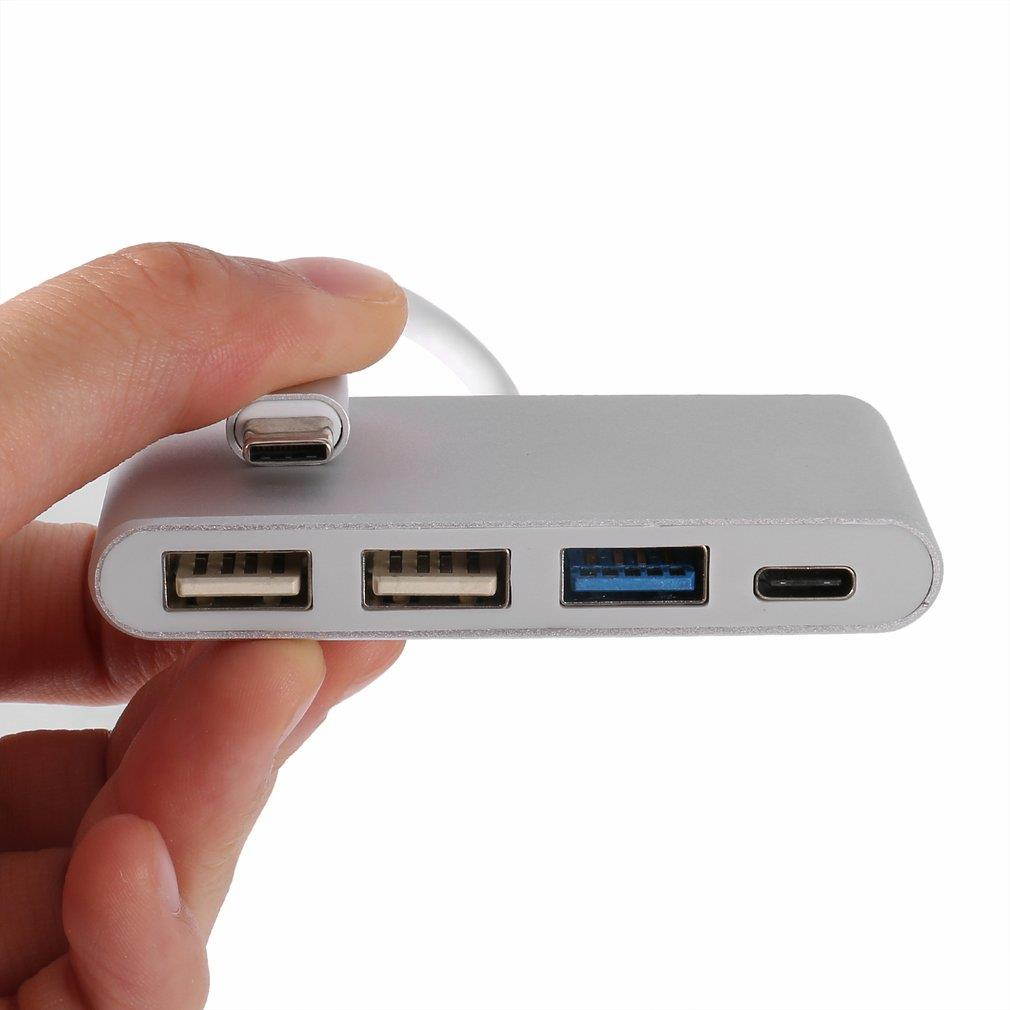 Type C USB-C to 4-Port Hub USB 2.0 Adapter 5GBps For Apple For Macbook