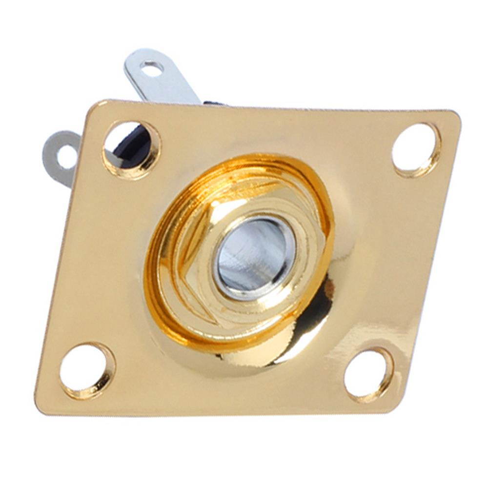 BQLZR Gold Metal Dented Output Plate w/ Jack for Guitar