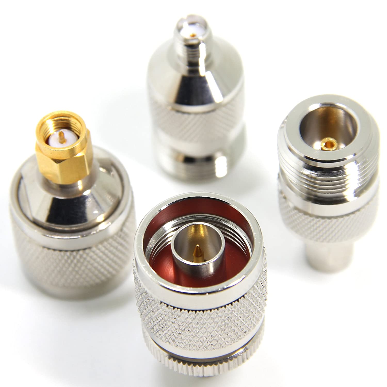 Ancable Kit 4 Type SMA to N RF Connectors N Male/Female to SMA Female/Male Wi-Fi Antenna Cable Adaptor