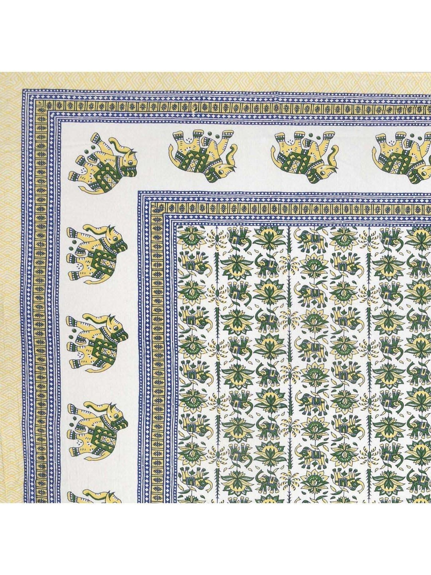 JaipurFabric Sea Green Cotton 180 TC Double Bedsheet with 2 Pillow Covers