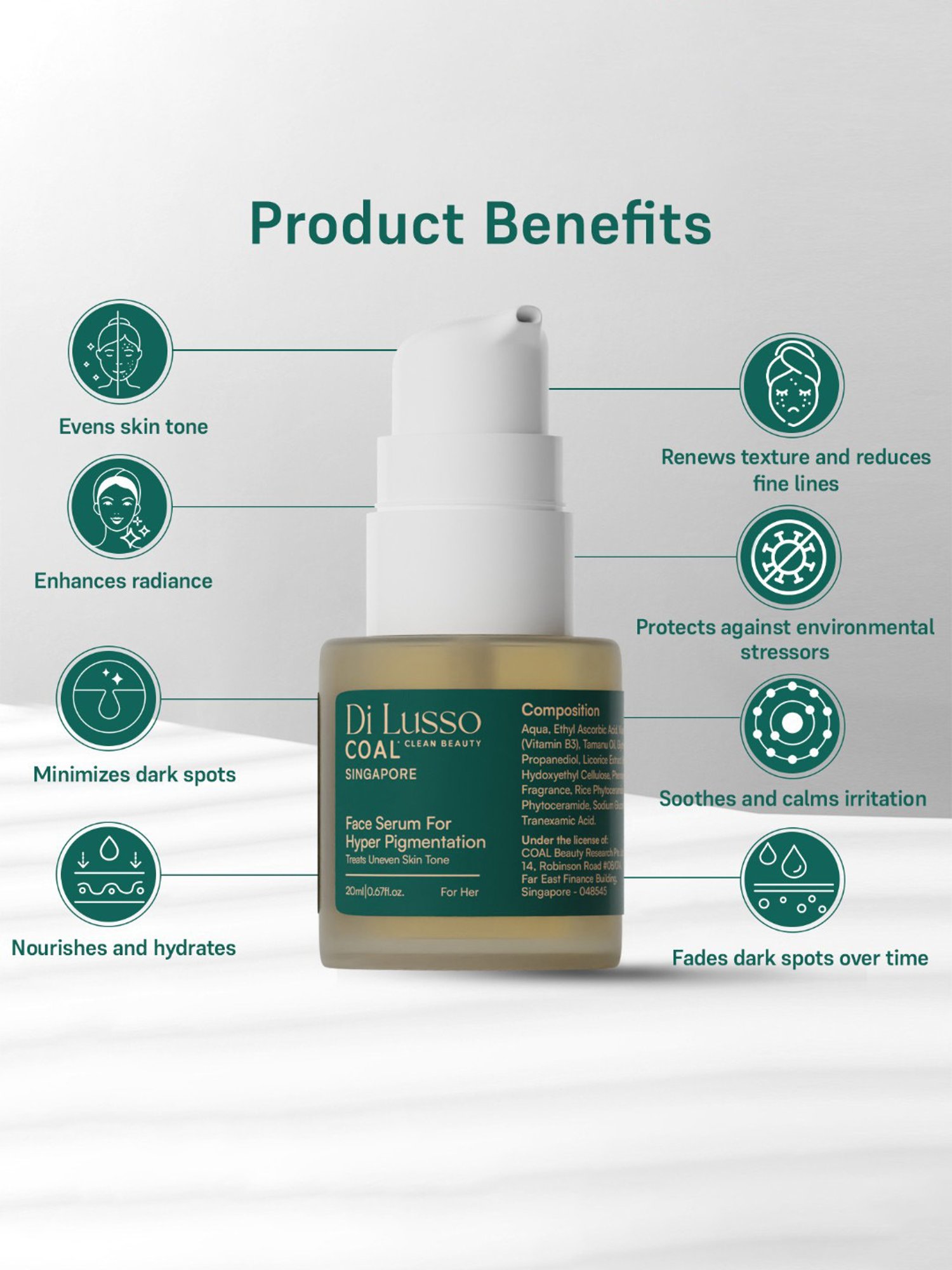 COAL Clean Beauty Hyper pigmentation Face Serum - 20 ml