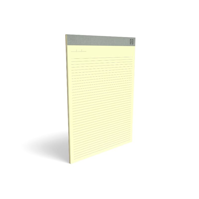 TRU RED Notepads, 8.5" x 11.75", Narrow Ruled, Canary, 50 Sheets/Pad TR57383