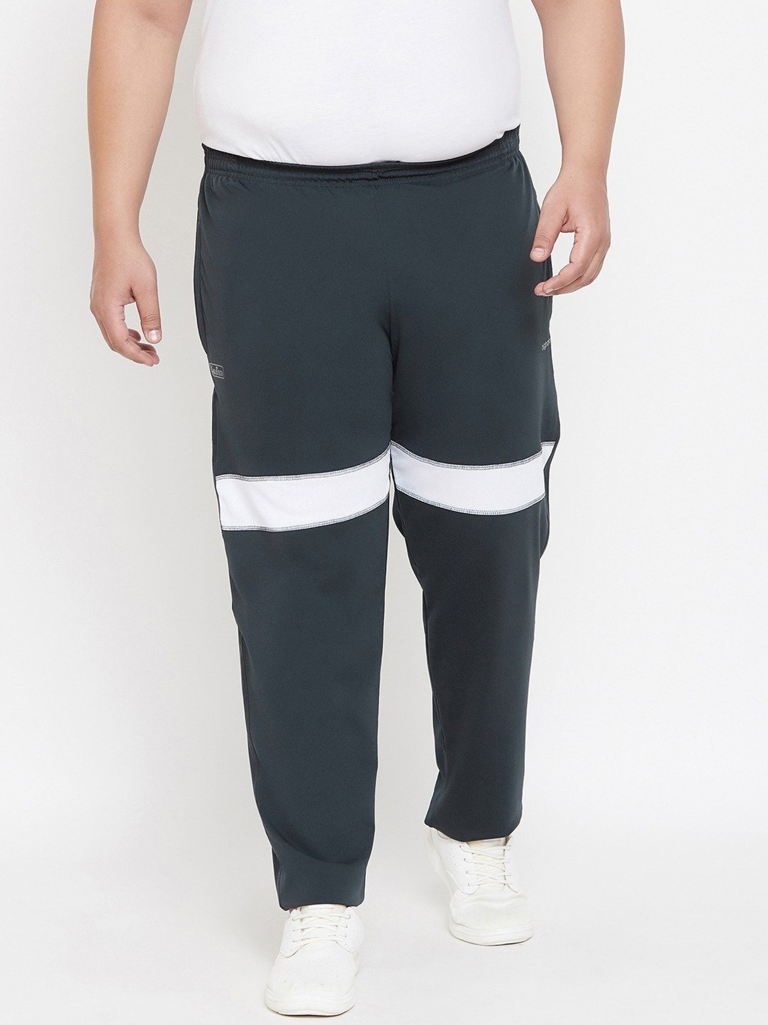 Bigbanana Teal Regular Fit Striped Trackpants