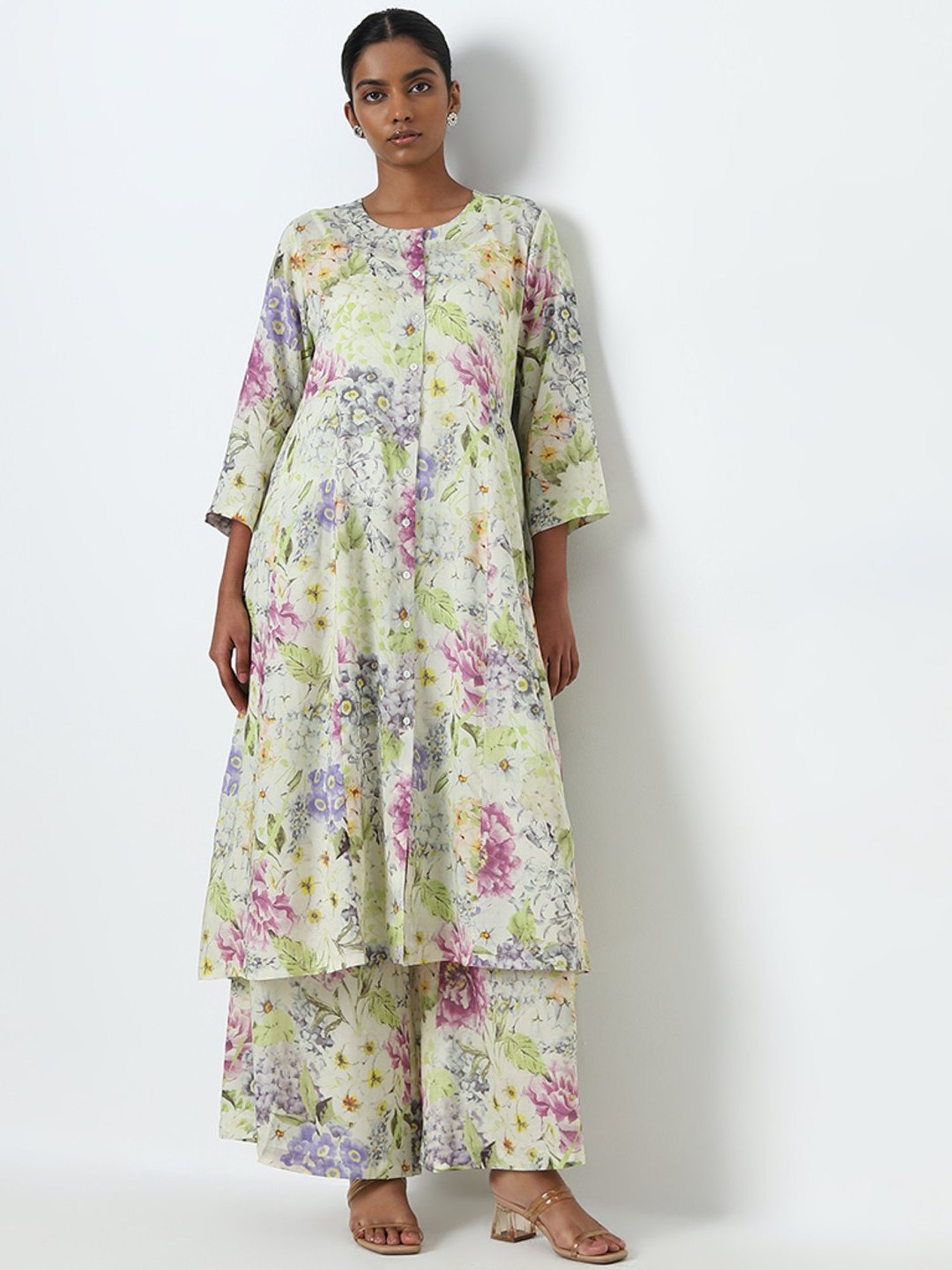 Zuba by Westside Multicolour Floral High-Rise Palazzos