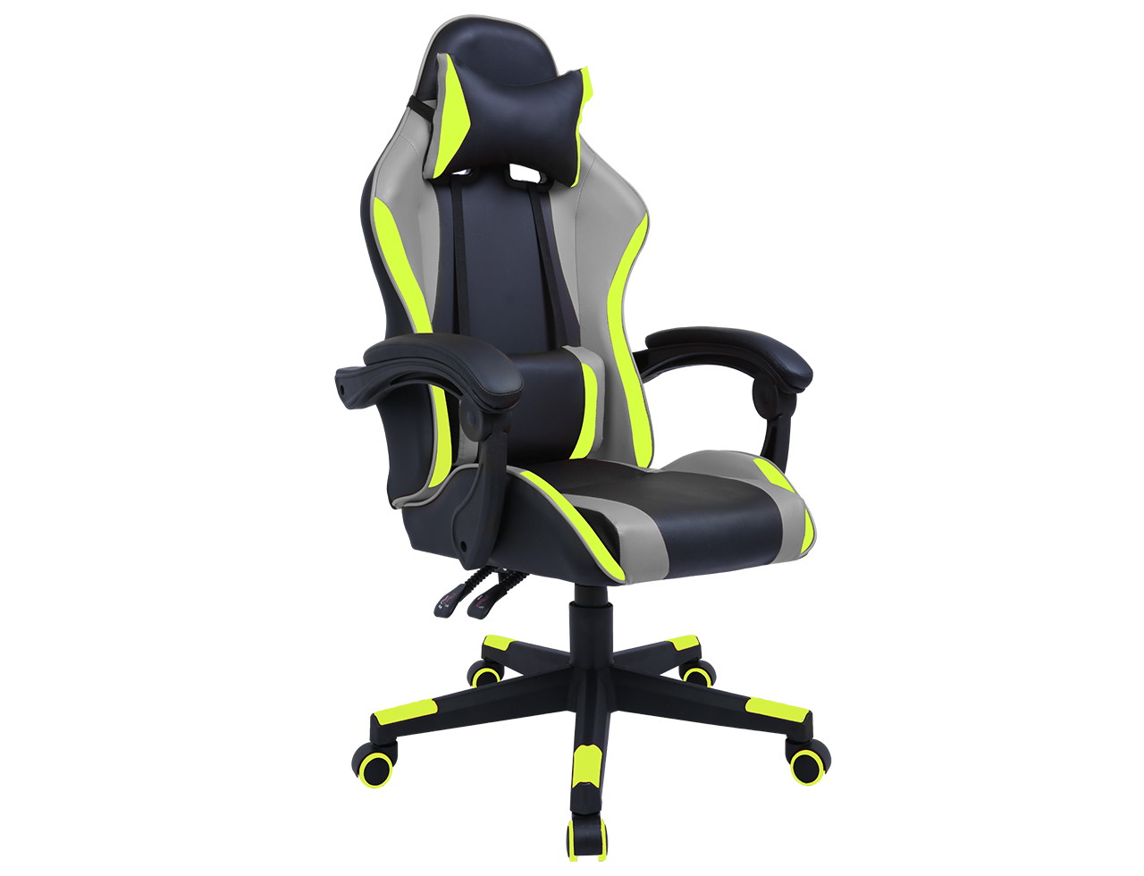 GIAS Gaming Chair Racing Style Ergonomic High Back Computer Chair With Adjustable Headrest and Lumbar Support Swivel Office Chair, Seat Height Adjustable,Black/Green