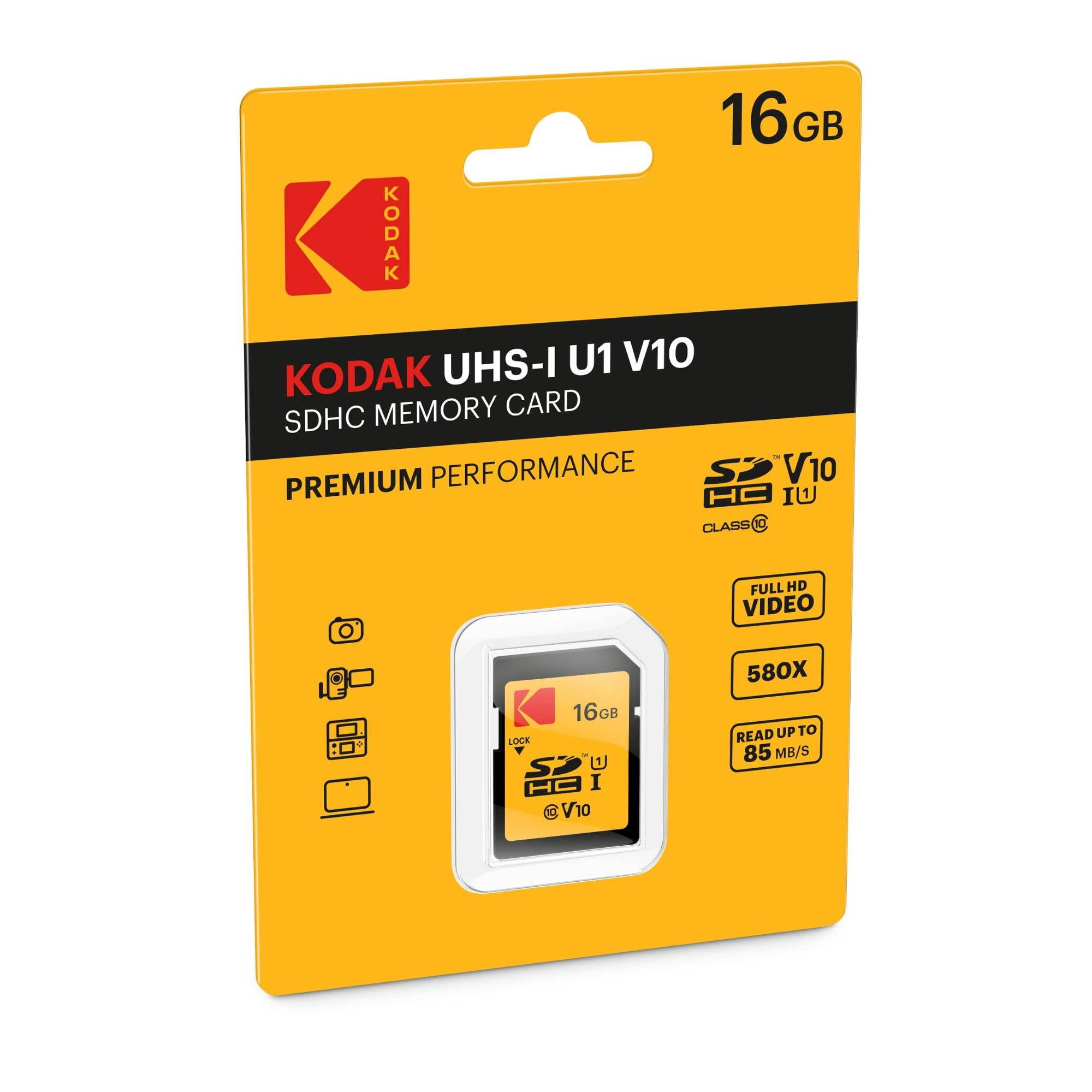 Kodak 16GB Class 10 UHS-I U1 SDHC Memory Card (5 Pack)