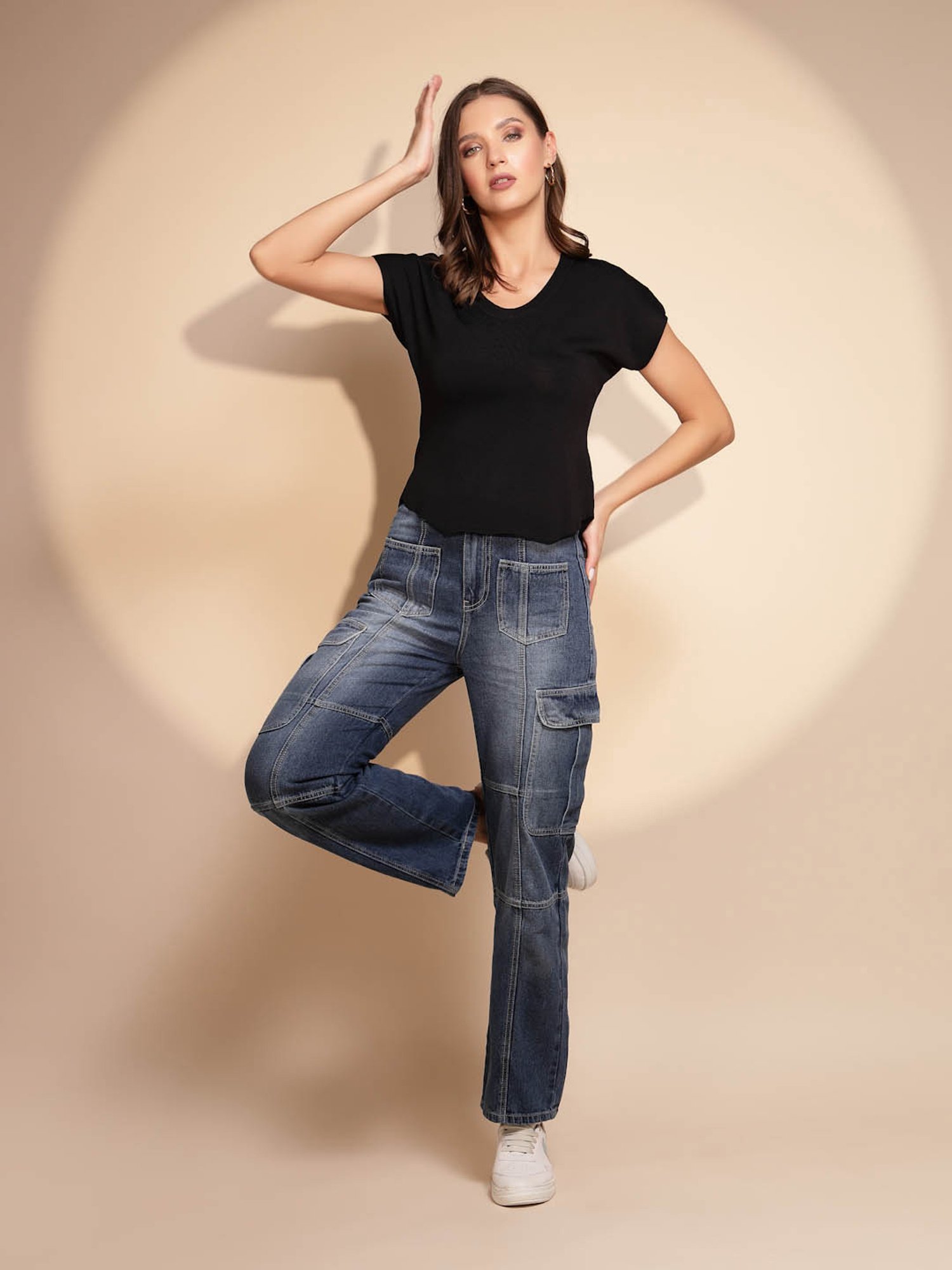 Global Republic Black Regular Fit Top