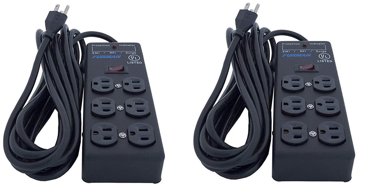 Furman SS6B 6 Plug Surge Protector (2 -Pack)