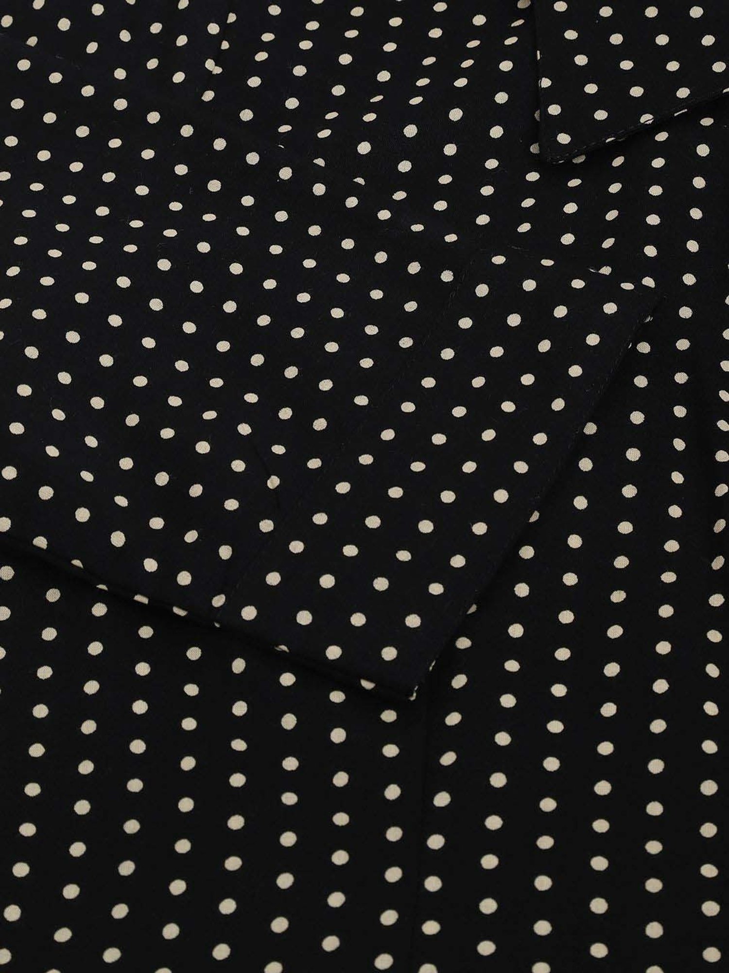Divena Black Cotton Polka Dots Top