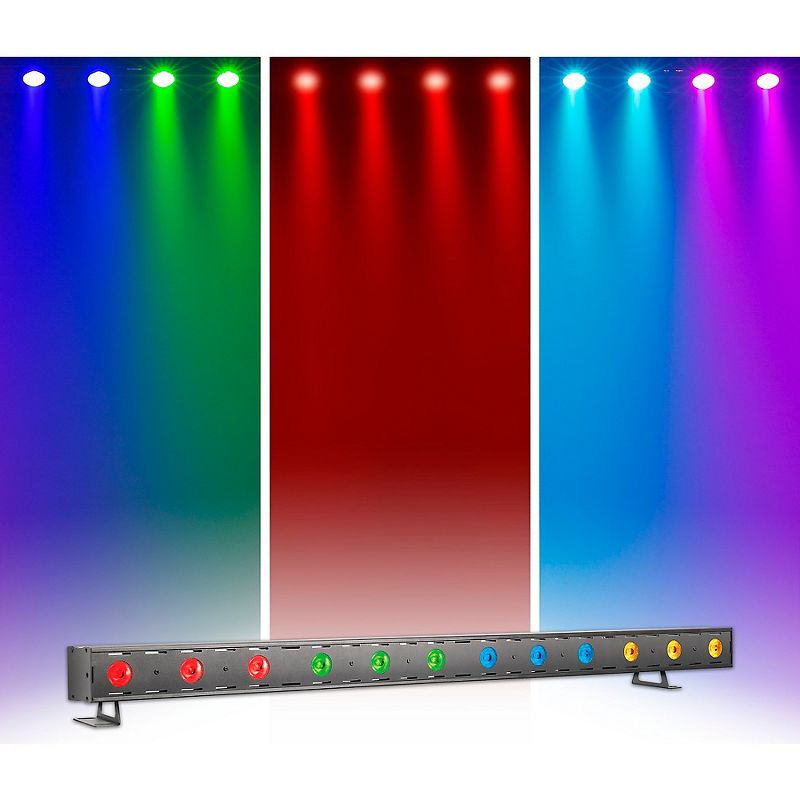 Venue Tetra Bar RGBA Linear Strip Wash Light with Four Color Zones Black