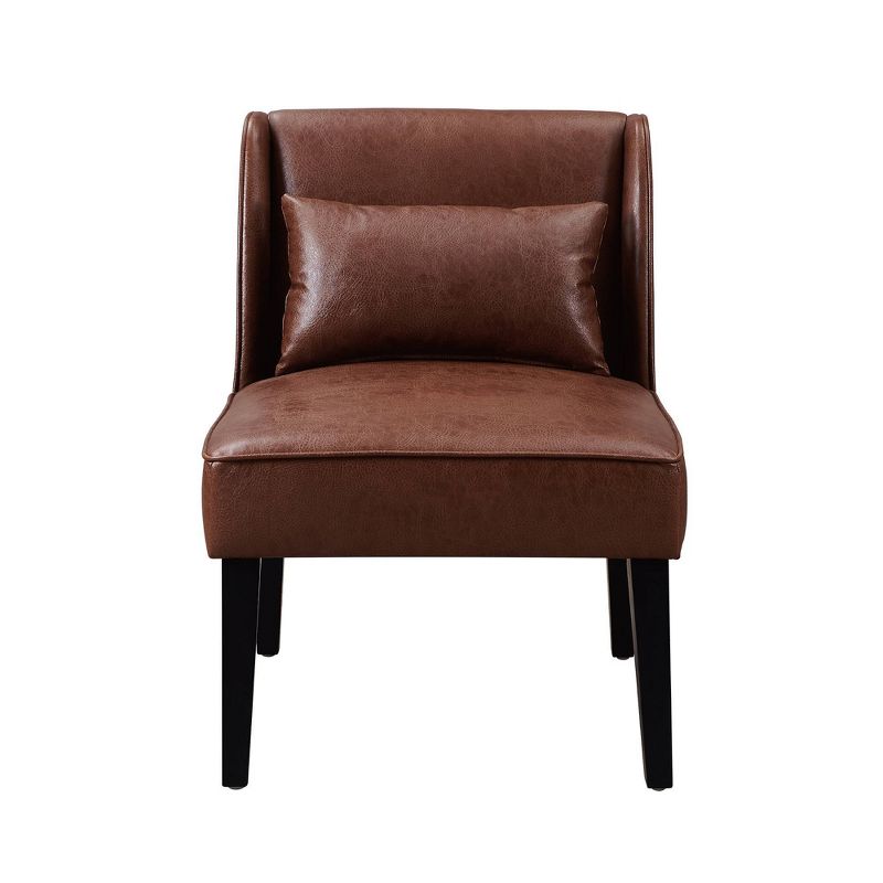 Leather Lounge Chair Brown - Versanora