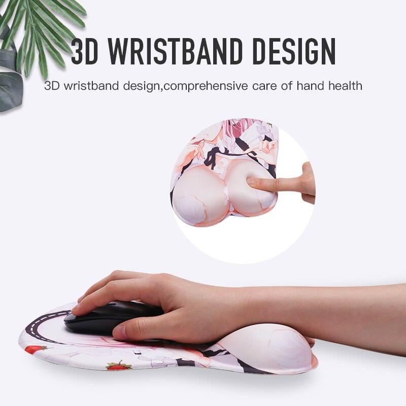3D Gaming Mouse Pad Ergonomic Mousepad Soft Wrist Rest Anime