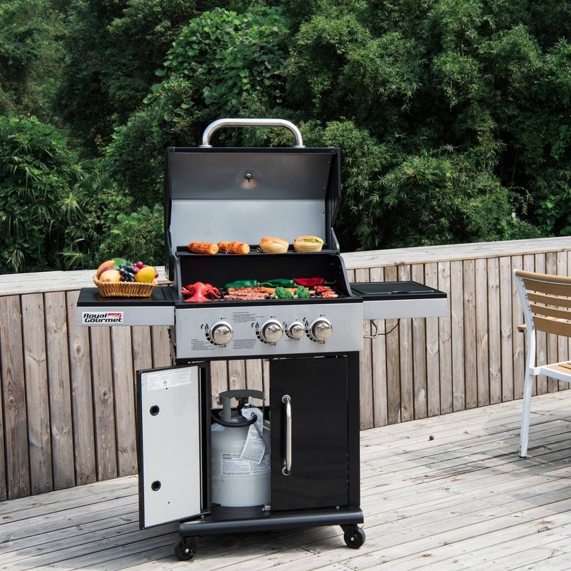 3 Burner Propane Gas Grill with Side Burner GG3201S - Royal Gourmet
