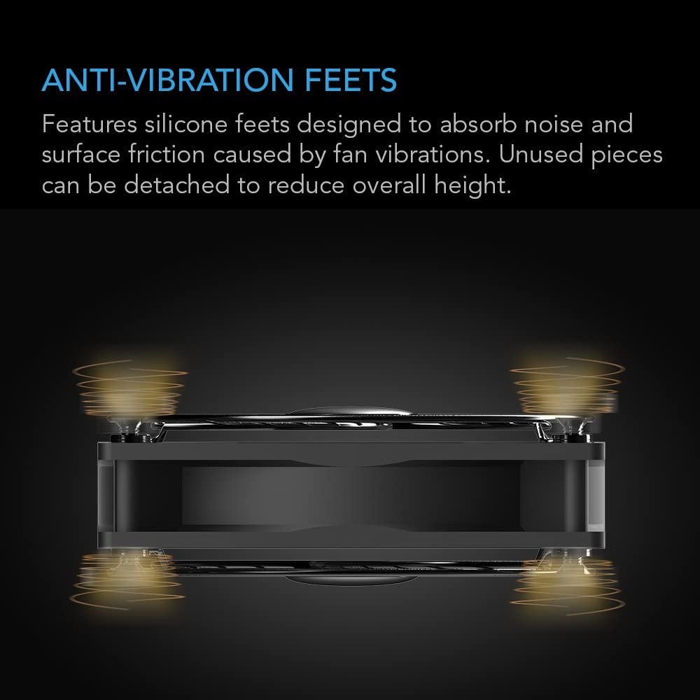 AC Infinity MULTIFAN S7, Quiet Dual 120mm USB Fan, UL-Certified for Receiver DVR Playstation Xbox Computer Cabinet Cooling