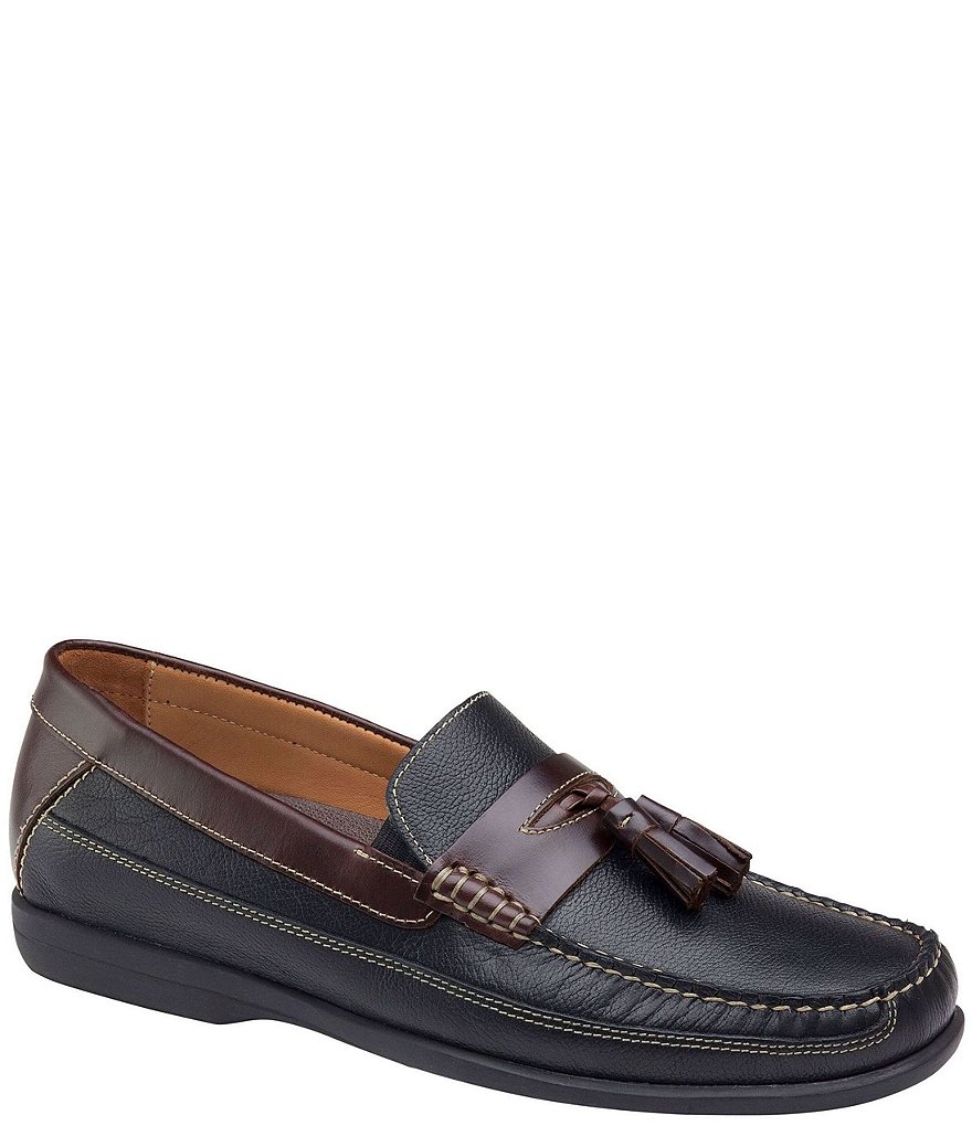 Johnston & Murphy Men's Locklin Oiled Leather Tassel Loafers