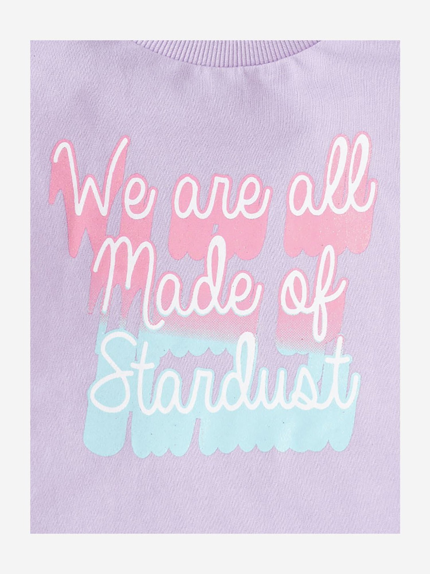 Ed-a-Mamma Kids Lavender Graphic Print Full Sleeves Sweatshirt