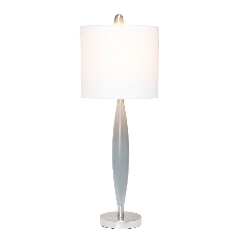Stylus Table Lamp with Fabric Shade Gray - Lalia Home